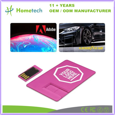 Custom Full Color Printed Business Card USB Flash Drive Plastik Pendrive Populer Periklanan Memori Stick