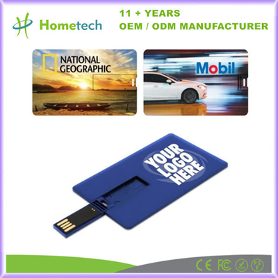 Custom Dual-Sided Printing Kartu Kredit USB Flash Drive dengan 128MB-256GB Kapasitas