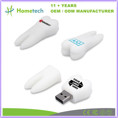 Cute Tooth Shape Flash Drives Storage USB 2.0 Interface U Disk Memory Stick 16G untuk Anak-anak Hadiah