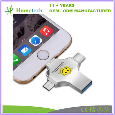 Multifungsi USB C Flash Drive Shockproof Waterproof 3.1 USB Kapasitas besar 512GB