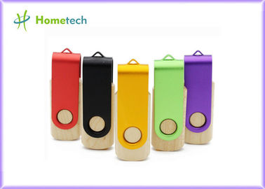 Warna-warni Kayu Usb Flash Drive Kapasitas nyata memori mikro Pen Drive Flashdisk Untuk PC