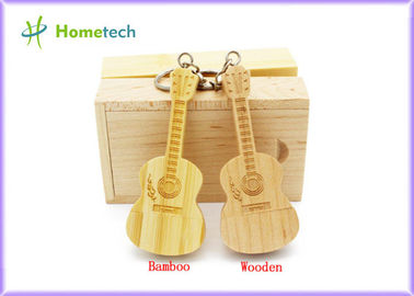 Gitar Kayu USB Flash Drive 2.0 Pen Drive Memory Stick USB Stick, Flash Pen Drive Memory