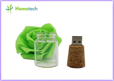 16GB Kayu USB Drive Creative Promotional Crystal Message Bottle Shape