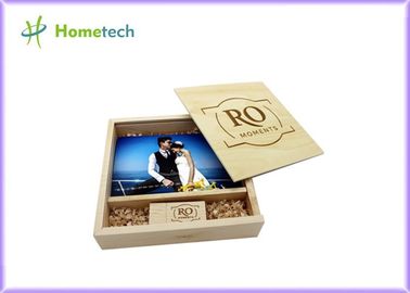 Maple Dan Walnut Kayu Kustom Flash Drives Album Foto Bentuk Untuk Hadiah Pernikahan