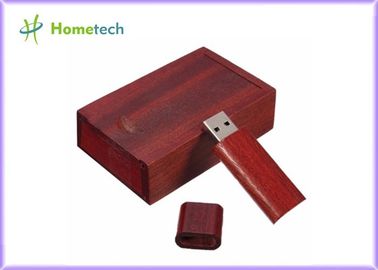 Rectagnel Style USB Flash Drive Recorder Coulor Print Dengan Walnut Wood Box