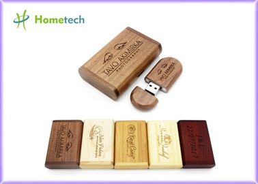 Fotografi Hadiah Kayu USB Flash Drive, Custom Logo Bambu USB Memory Drive