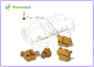 Desain Inovatif Kustom 256MB-128GB Bahan PVC Lucu babi kuning USB Flash Drive