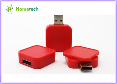 Shenzhen Harga Terendah Hadiah Untuk Tamu Rotary Square Usb Drive Plastik Putar Usb Flash Drive