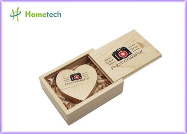 ECO Kayu USB Flash Memory Stick Pen 64GB LOGO Kustom Pencetakan Warna Penuh Tahan Air