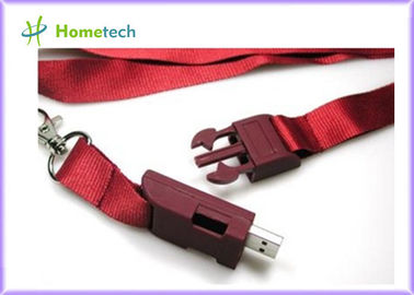 High Speed Lanyard USB Flash Drives , High Capacity Custom Thumb Drives