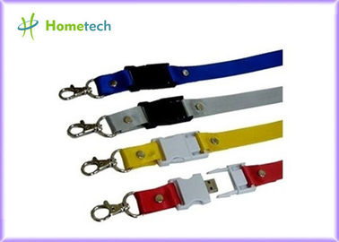 Barang promosi kuning, Disk usb, Logo kustom, 8 GB 16 GB tali leher lanyard, Usb flash drive