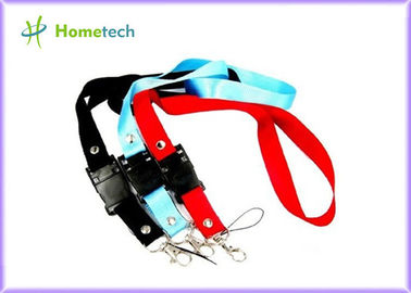 Hadiah berkualitas tinggi promosi dicetak tali leher lanyard, USB flash drive untuk pekerja pabrik