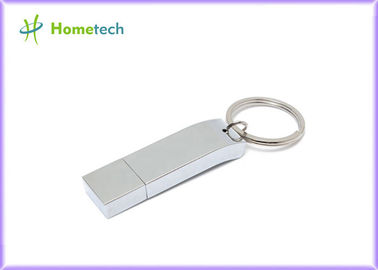 Silver 16GB / 32 GB Metal Thumb Drives Tipe Antarmuka USB 2.0 Untuk Hadiah Bisnis Anda