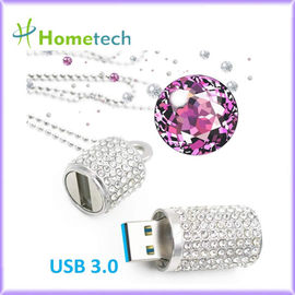 64GB 32GB Memori 16GB Cylindrical Crystal USB Flash Drives