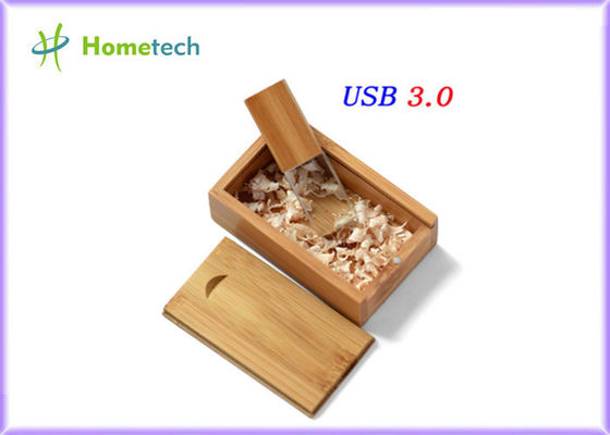 Kristal Kayu Usb Flash Drive 4gb 8gb 16gb 32gb 64gb 20MB/S Logo Disesuaikan