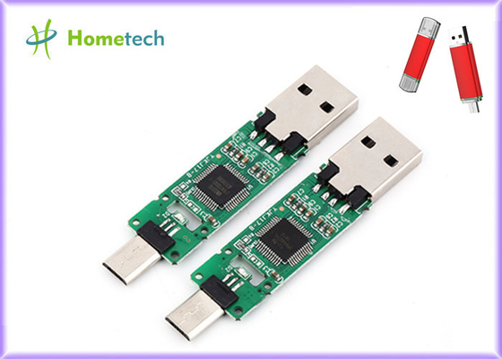OTG Chips Ponsel USB Flash Drive Logam / Plastik Tanpa Kotak Perumahan